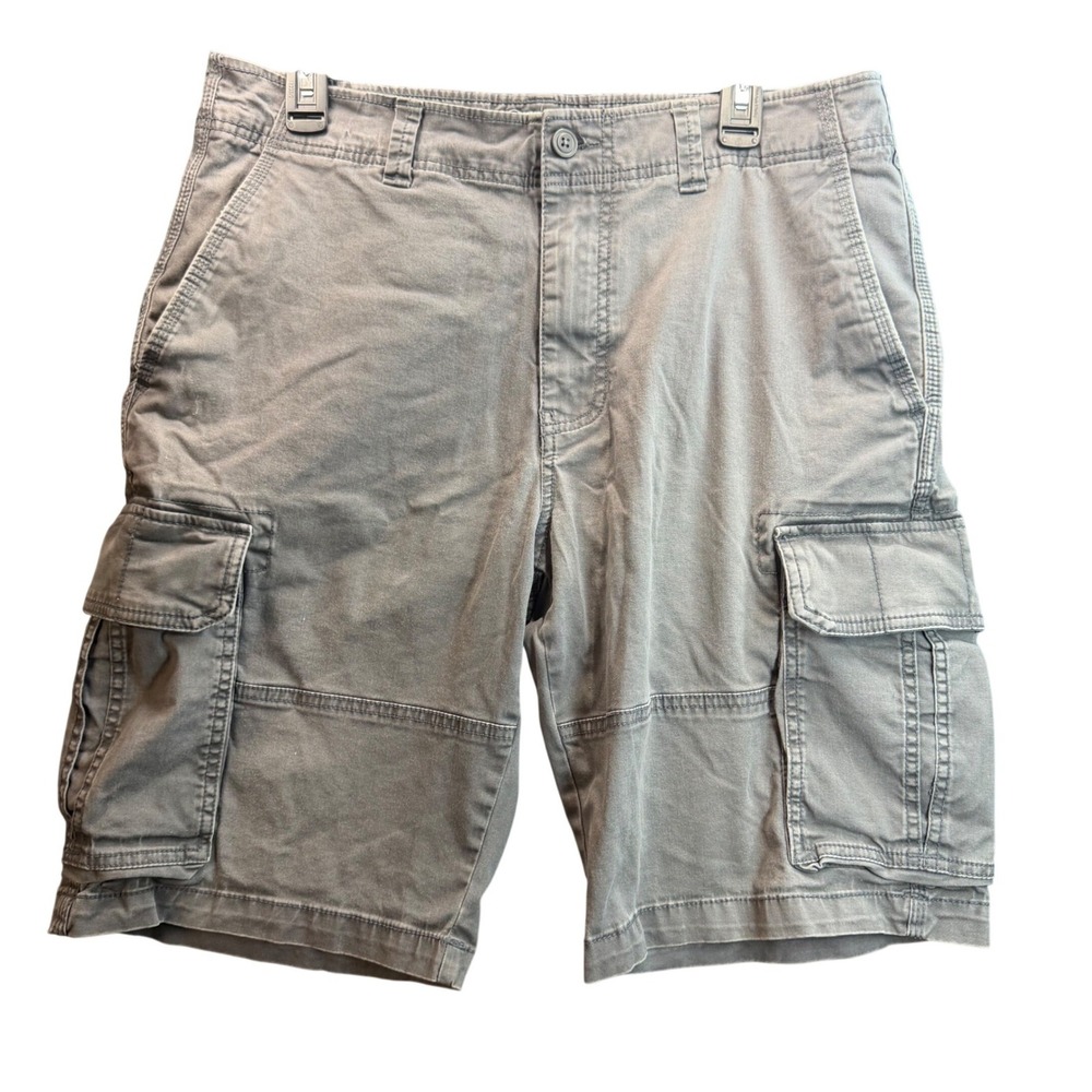 Goodfellow & Co Cargo Shorts Mens 34 Gray Cotton Stretch Utility Gorpcore Summer